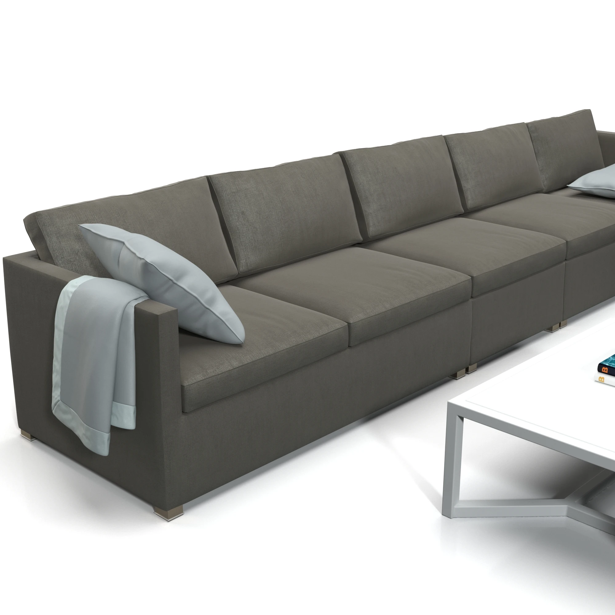 Cane Line Shape Sofa Set 3D Model_05
